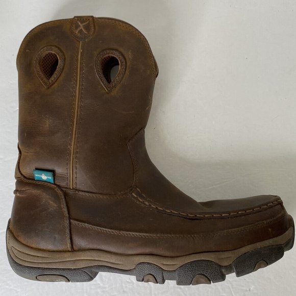 Twisted X Men's 11" Pull-On Hiker Boot Distressed Saddle/Saddle 13W Waterproof - Picture 9 of 9